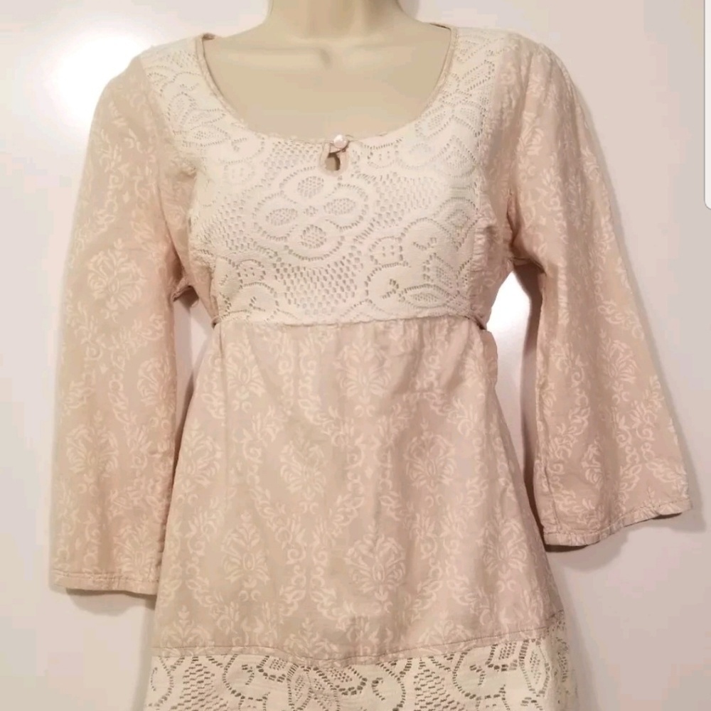 5 for 30> Art and soul medium pheasant hippie top